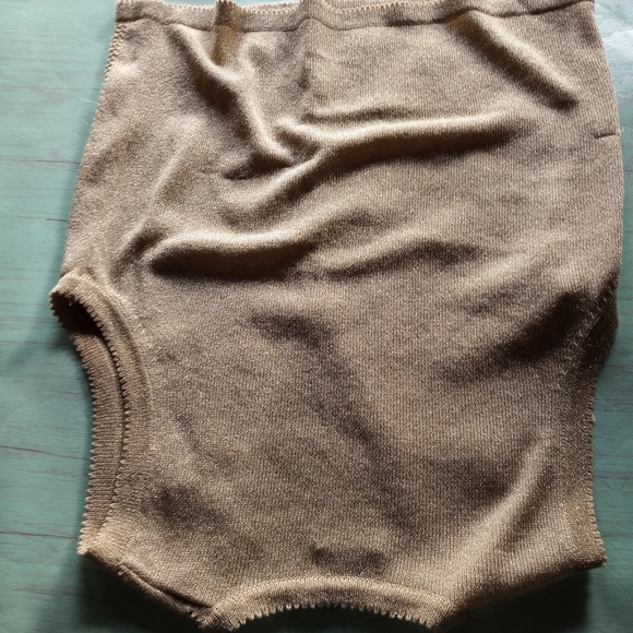 Vintage Cricket Lane Sweater Vest Womens X-Large Gold Glitter - Picture 8 of 9